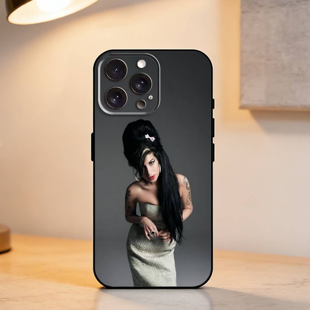 Певица А-Эми Уайнхаус Чехол для iPhone 17,16,15,14,13,12,11 Plus,Pro Max,XS,Мягкий силиконовый черный чехол