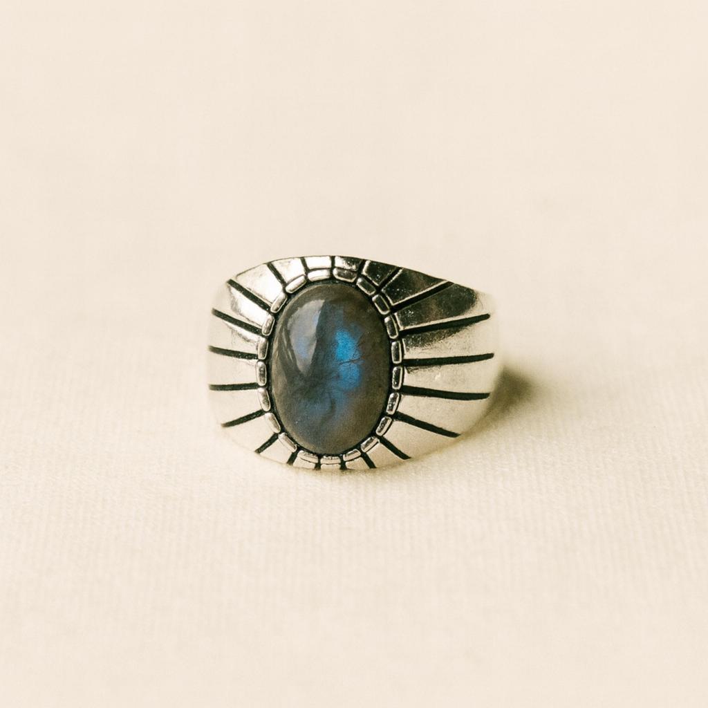 Oval Cut Labradorite Signet Ring, 925 Sterling Silver, Handmade Jewelry, Mens Heavy Ring, Women Ring