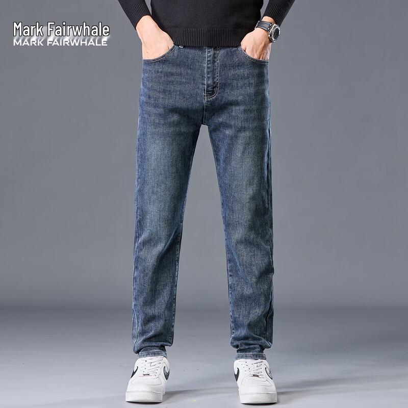 Мужские джинсы Mark Fairwhale с эффектом стирки, прямого кроя, микроэластичные