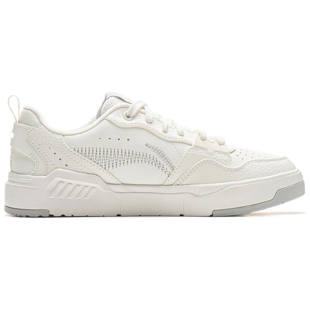 Li Ning Original Era Скользкие, износостойкие, легкие, дышащие низкие кеды для скейтбординга Женские цвет слоновой кости AGCU370-3