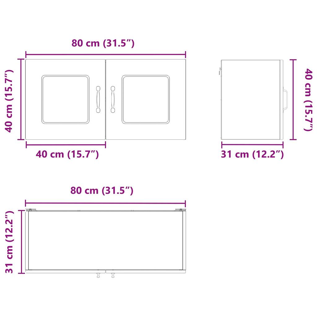 Dishwasher Front Panel Kalmar Sonoma Oak 80 x 31 x 40 cm