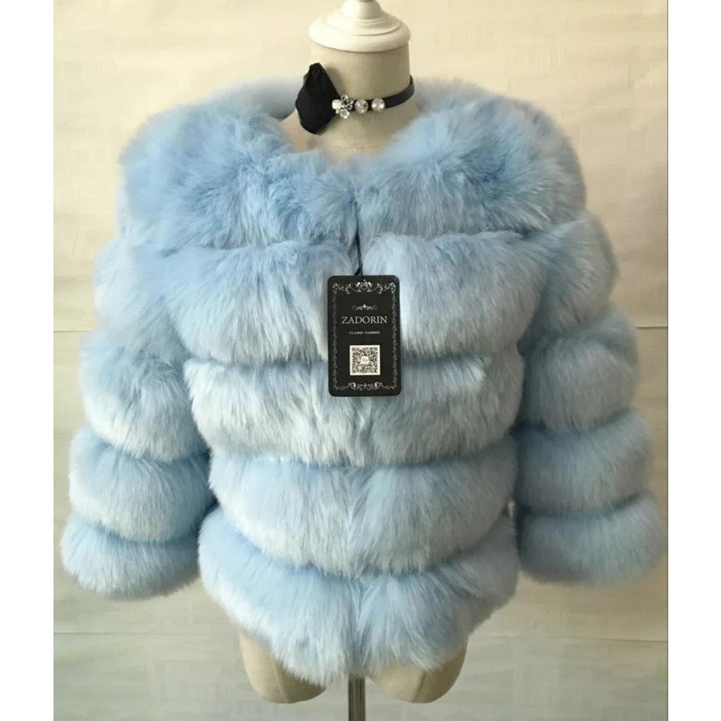 Women Autumn Winter Imitation Fox Fur Faux Fur Coat Women's Short Long Sleeve Fur Artificial Fur Coat