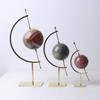 Crystal Ball Metal Base Globe Shape Gold Globe Fashion Crystand Stand Decorative Fixed Agate Ball Stand Decoration Gloden Globe
