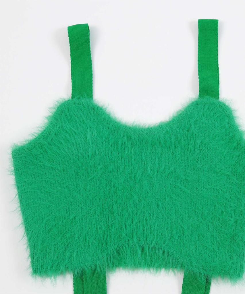 Miette Вязаный Подвязочный Пояс Дизайн Мохнатый Бюстье Свободный Розовый (RCXX0801) Женский, Размер,