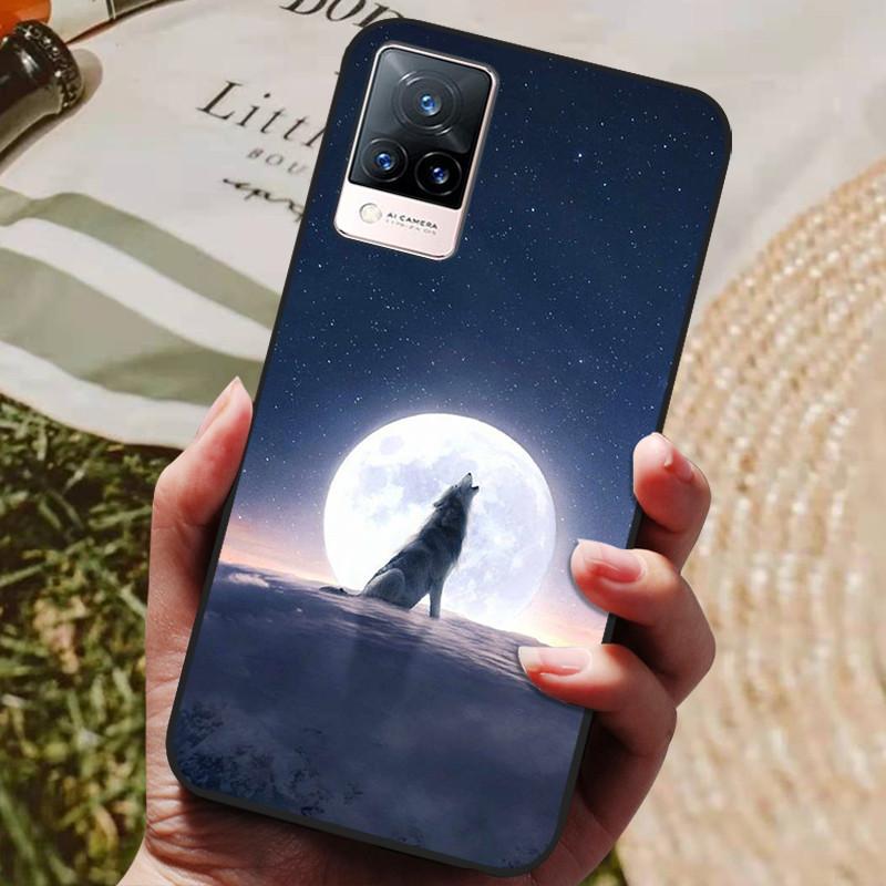 Для чехла Coque vivo V21e Силиконовая задняя крышка Чехол для телефона Для vivo V21e Чехлы Мягкий бампер Funda на vivo V2061 V21 e V 21e 6.44" Сумка