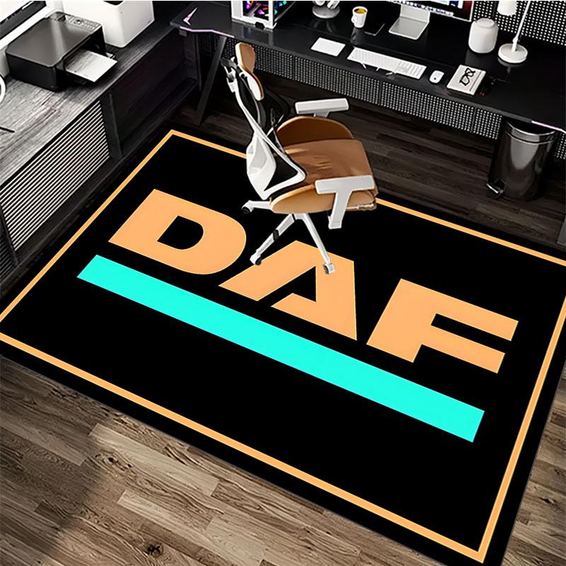 Ковер с рисунком DAF, нескользящий ковер, подходит для гостиной, спальни, игровой комнаты, компьютерной комнаты и домашнего декора.