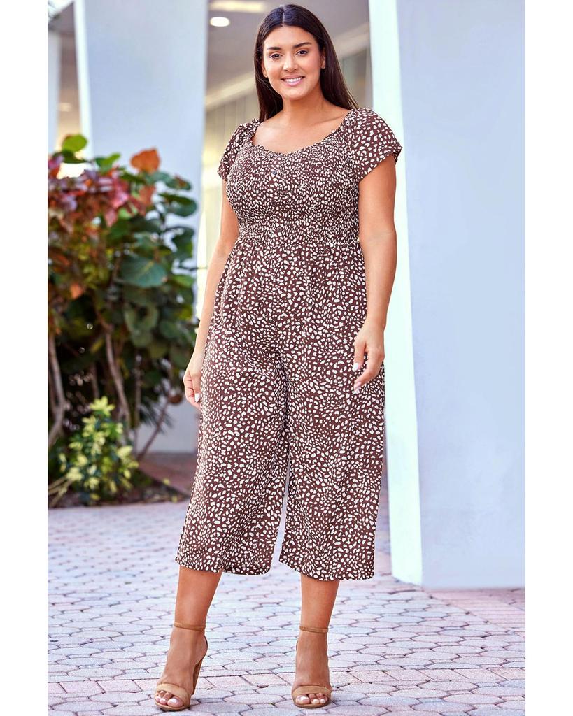 Azura Exchange Черный укороченный комбинезон с открытыми плечами и завязкой на талии