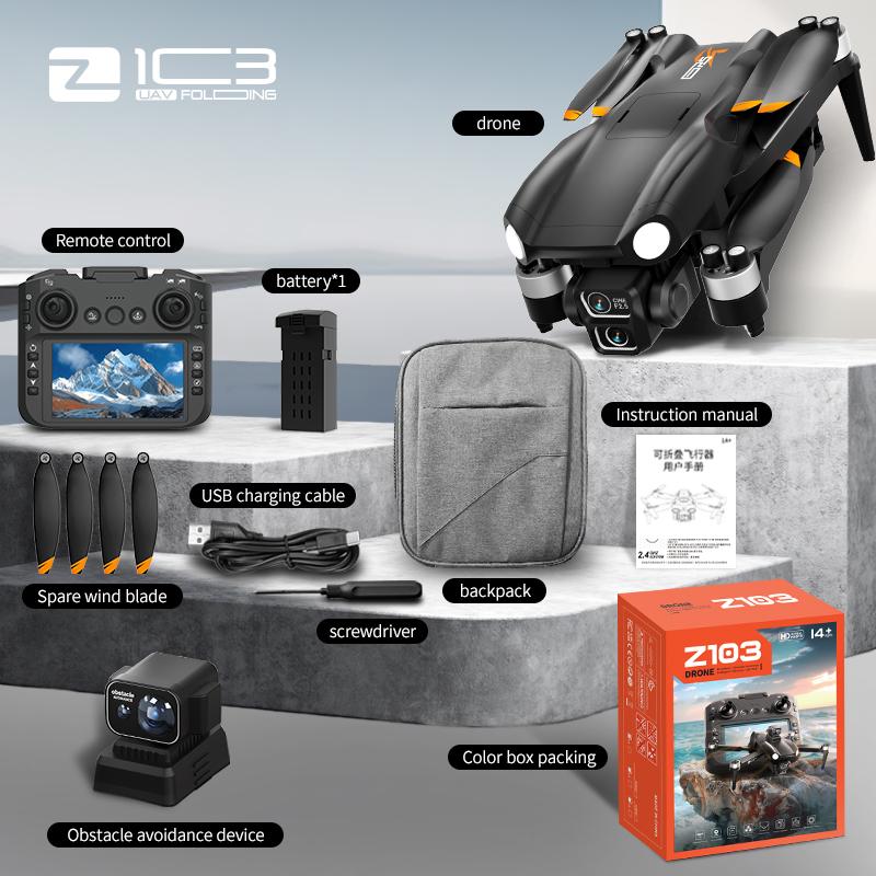 Z103 Ultra Drone Professional 8K 4-Axis Dual Lens HD Camera 5G GPS Wifi FPV  EIS RC Dron Laser Obstacle Avoidance Quadcopter Toy