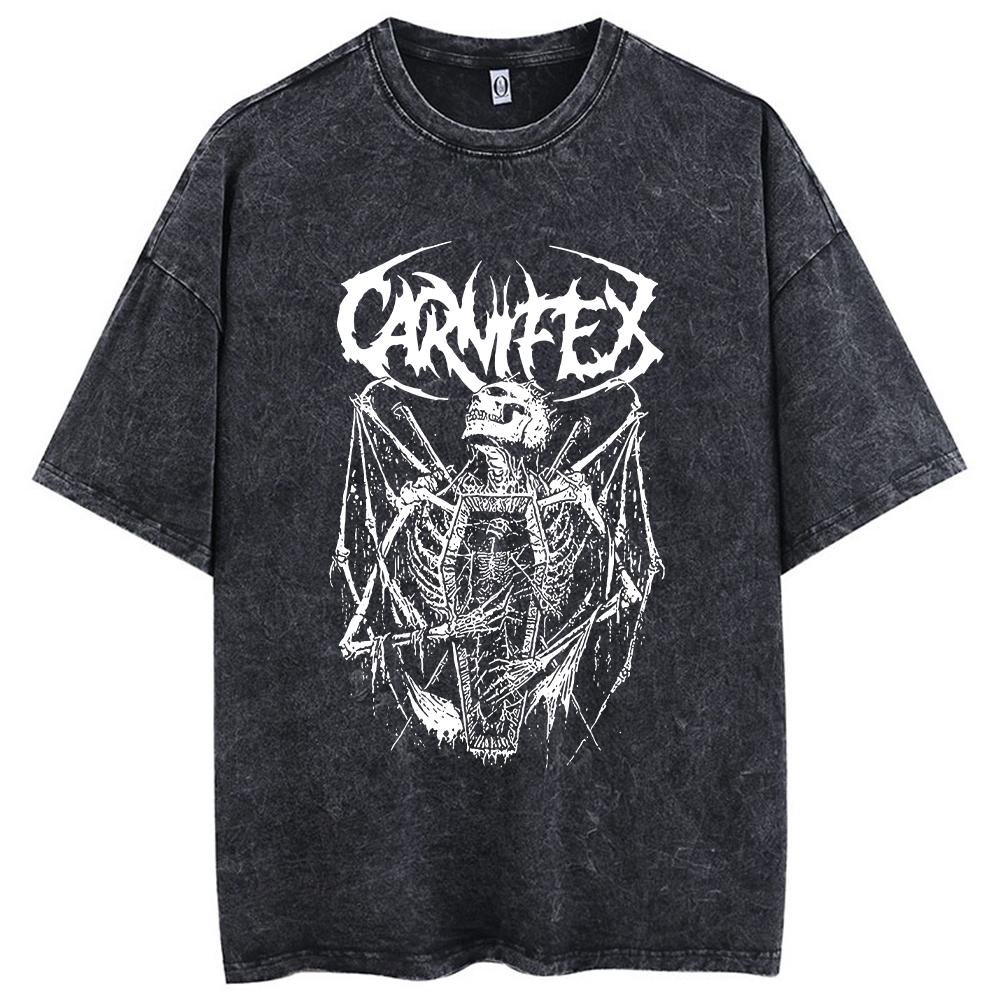 Summer Goth Acid TShirt Men Aesthetic Loose Unisex Tshirt Punk Dark Grunge Streetwear Gothic Top Harajuku Cotton Men's Clothing