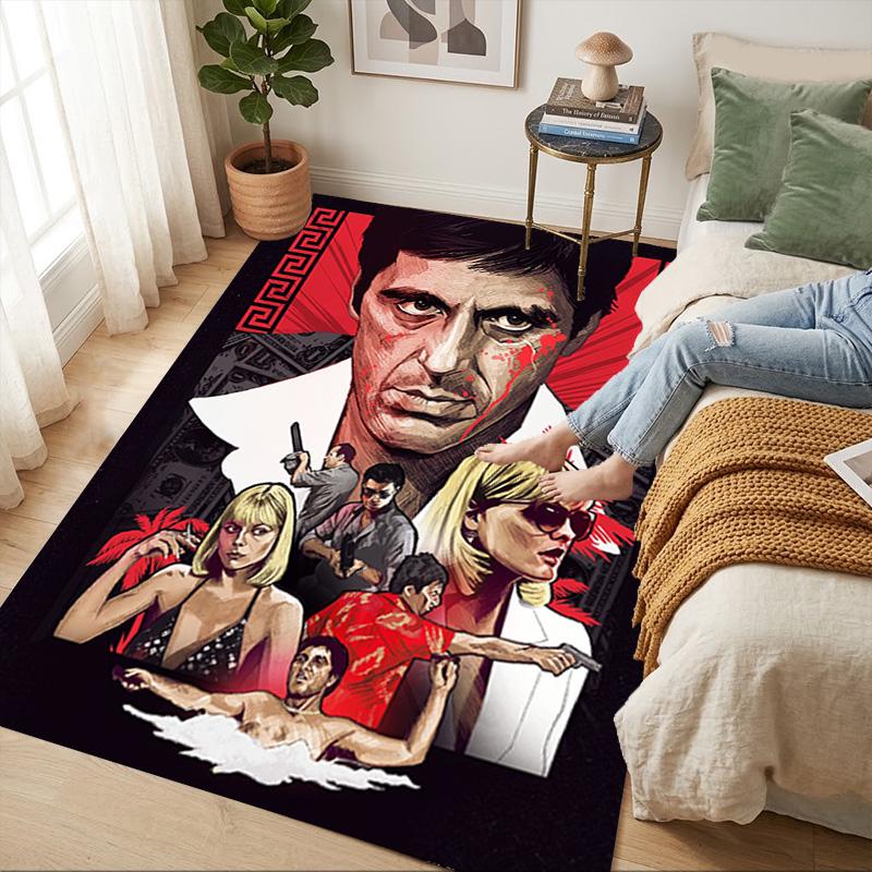 Scarface Saga Living Room Non-Slip Area Rug Soft Carpet for Bedroom Game Playroom Sofa Office Home Decor Doormat Christmas Gift C921155