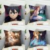 Наволочка Sword Art Online Для Автомобиля Дивана Декоративная Домашняя Двусторонняя Печать Плюшевая Квадратная Подушка-Плед Чехол