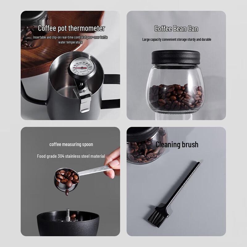 STAR-START Pour Over Coffee Maker Set with Manual Grinder