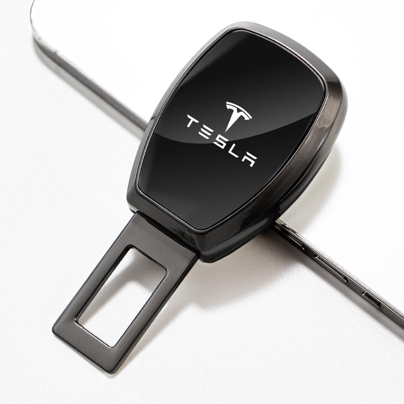 For Tesla Model-3 Model-S Model-X Model-Y Cybertruck SpaceX Car Seatbelt Plug Lock Extender Adjustable Auto Seat Belt Extension