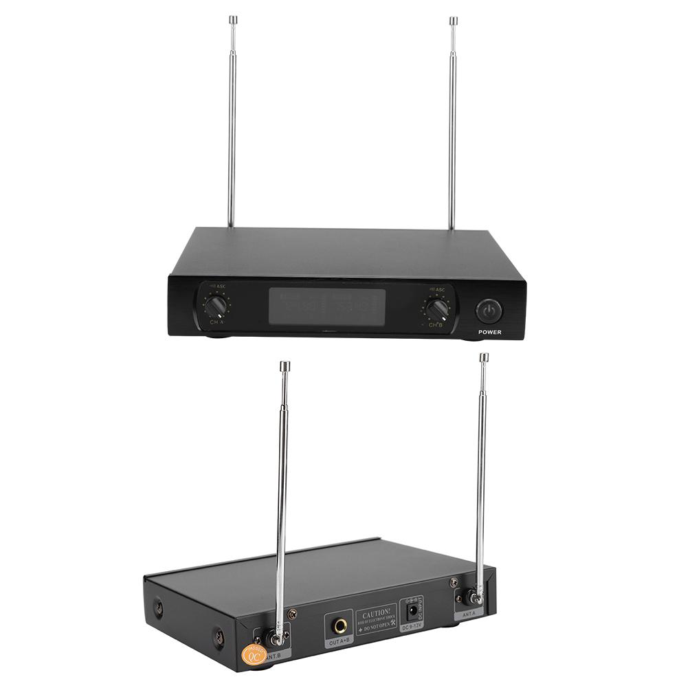 Портативный беспроводной микрофон UHF Handheld Dual для караоке, свадеб, публичных выступлений, вилка США