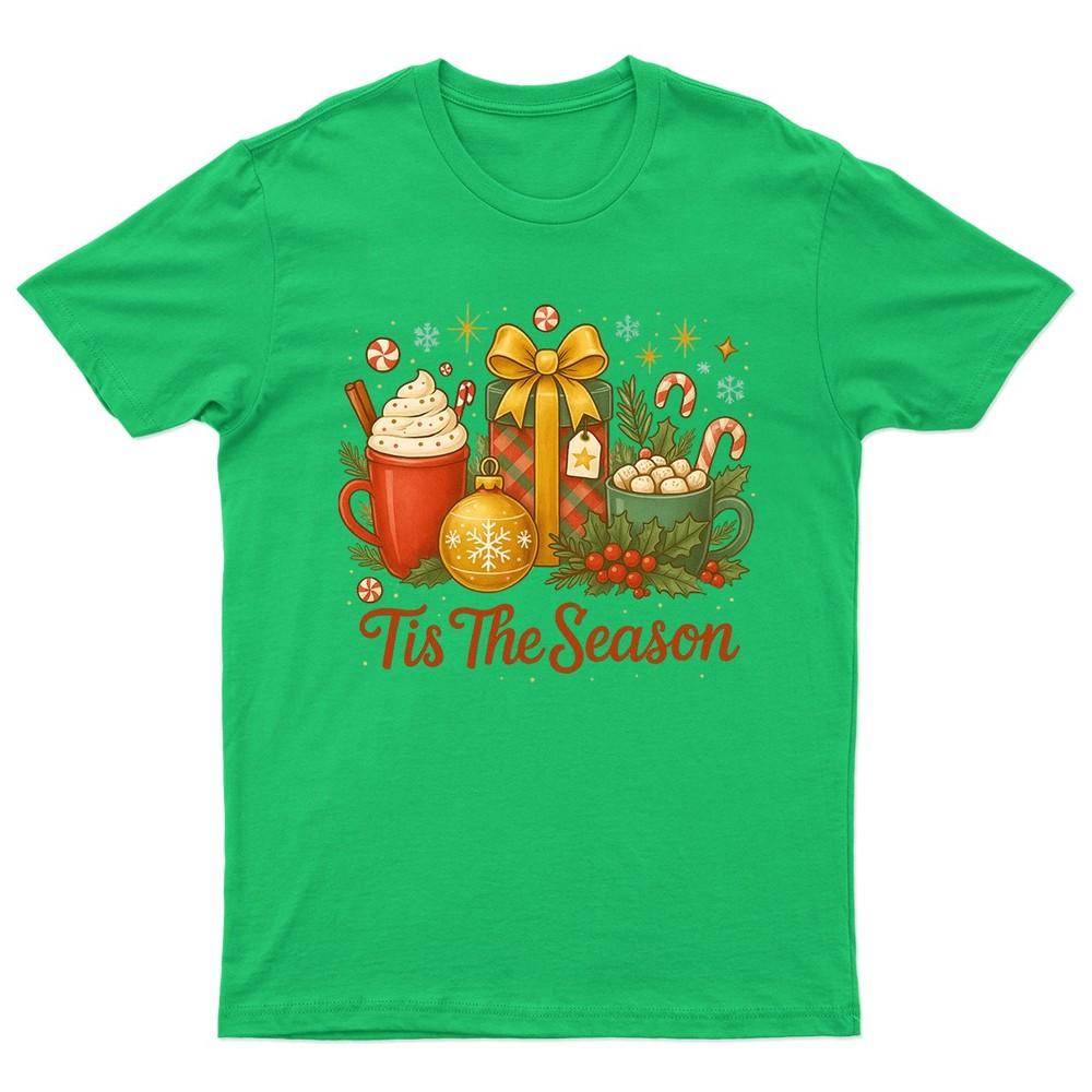 Tis The Season Christmas TShirt Unisex Gift Retro Seasonal Funny Xmas Santa l