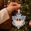 Holiday Hanging Decorations Snowflake-Shaped Sea Glass Ornament, Acrylic Christmas Friendship Keepsake, Coastal Inspired Tree Ornaments Decoration,