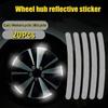 20 шт. Светоотражающие наклейки на ступицы колес, устойчивые к царапинам, декоративные полосы для обода кузова автомобиля, предупреждение о проезде для автомобиля/мотоцикла/велосипеда