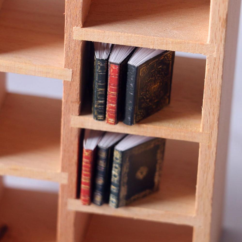 Pretend Play Classical European Style Vintage Mini Books Dollhouse Decoration Notebook Miniature