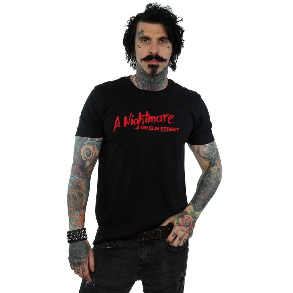A Nightmare On Elm Street Mens Red Logo T-Shirt