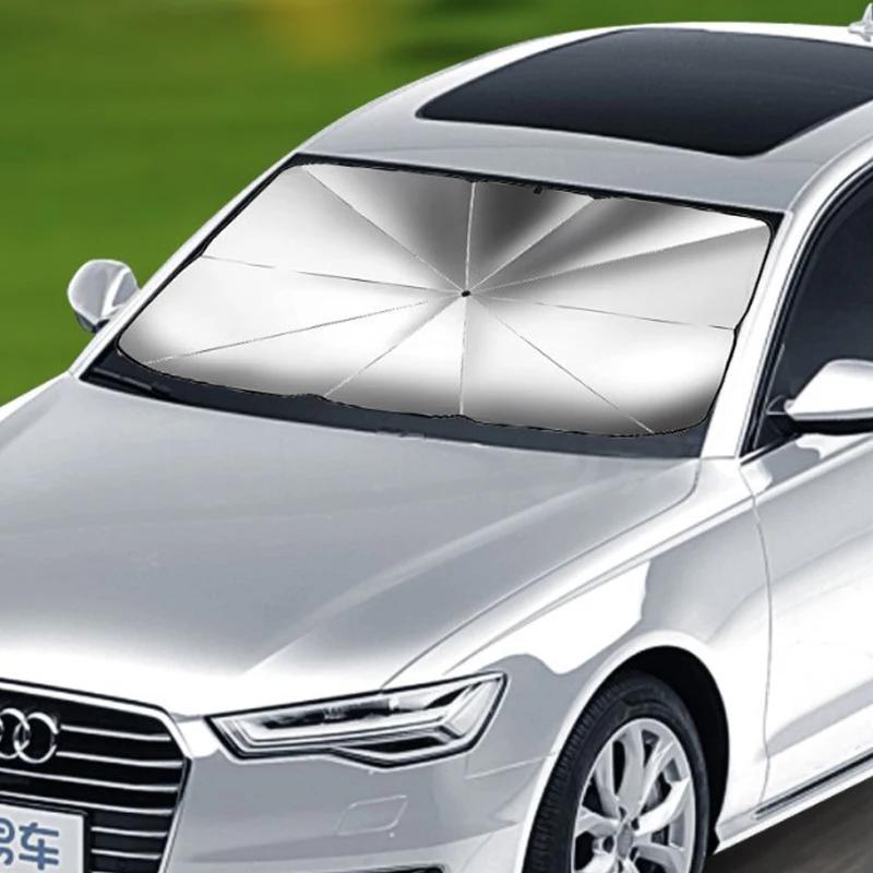 Автомобильный солнцезащитный козырек на лобовое стекло, передний солнцезащитный козырек, зонт от солнца, складная летняя защита, теплоизоляция автомобильного сиденья, автомобильные аксессуары