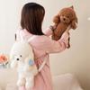 Cute Animals Dog Shoulders Bags Large Capacity Animal Plush Toys Dog Plush Backpack  Lady
