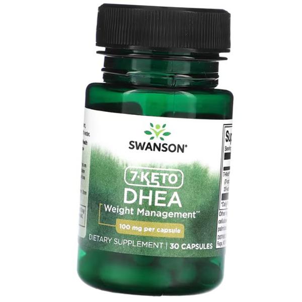 7-Кето ДГЭА, Управление весом, 7-Keto DHEA 100, Swanson 30капс (02280023)