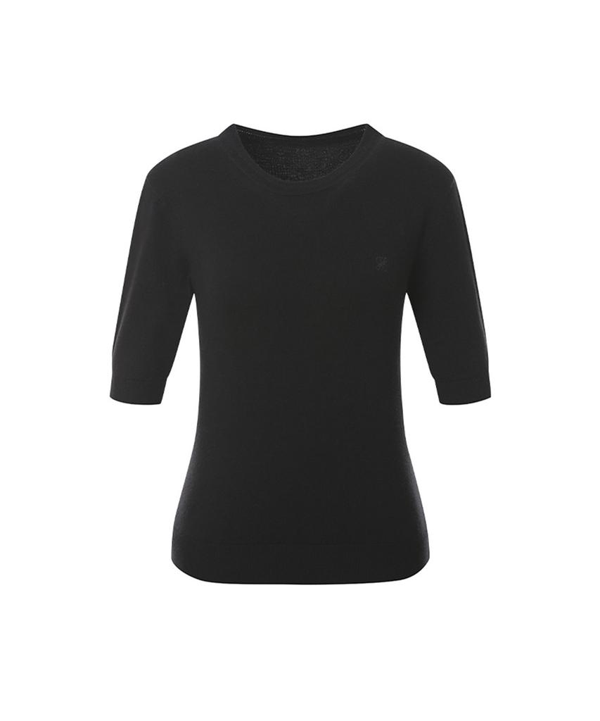 SOUP Basic Embroidered Half Sleeve Knit (Sb3Skf1)