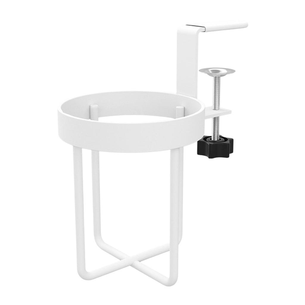 Clip on Desk Cup Holder Chair Drink Desktop Organizer Table White