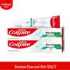 Крепкая белая зубная паста с бамбуковым углем и мятой