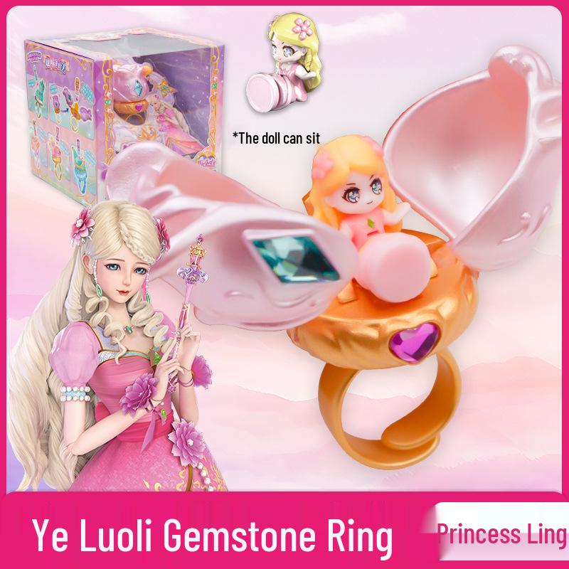 Ye Luoli Ice Princess Jewelry Set: Gem Bracelet & Love Ring - Girls' Toys & Gifts