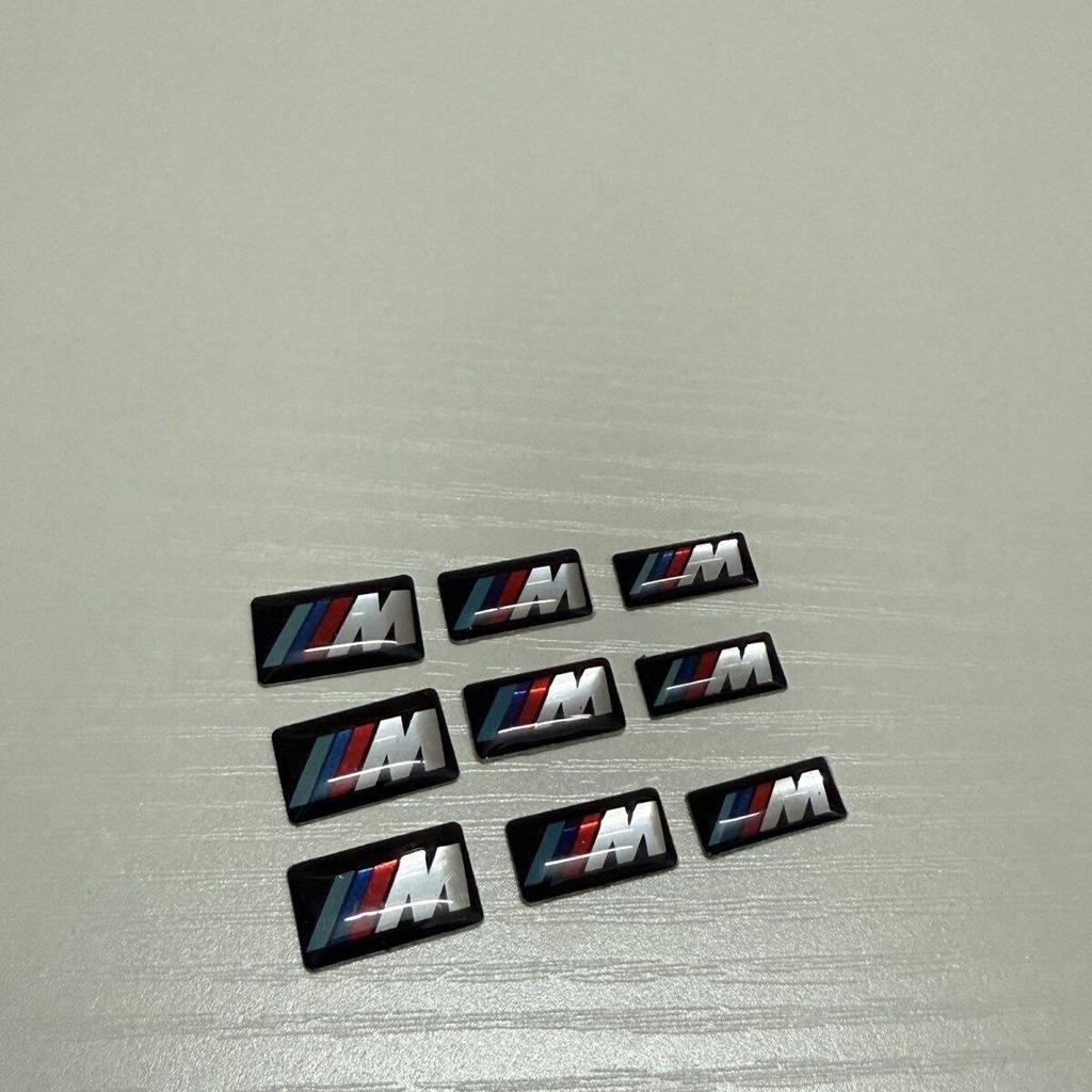 BBIJ5 4pcs Car Steering Wheel Decoration Center Hub Cap Emblem Badge DIY Sticker Styling Ornament Accessories For BMW M performance X3
