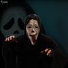 Маска на Хэллоуин Натуральный латекс Красный язык Маска Крика Бог Смерти Ужас Маска на всю голову Костюм для вечеринки на Хэллоуин Косплей реквизит
