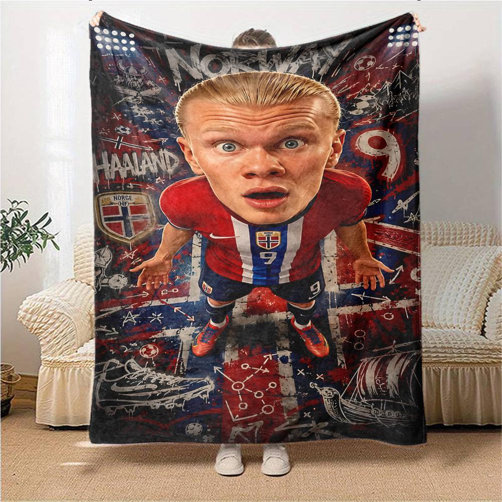 Norwegian Football Legend Blankets Flannel Printed Breathable Warm Throw Blanket for Home Office Bedspreads 0708a73