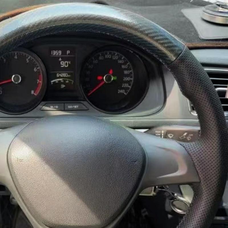 Car Steering Wheel Braid Cover 100% Fit For Volkswagen VW Golf 7 Mk7 Touran Up New Passat B8 Car Products Steering Wrap