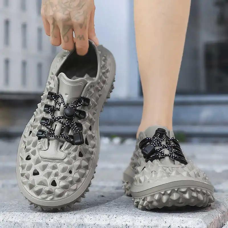 Модные хип-хоп кемпинговые пляжные сандалии для мужчин, пляжные тапочки, мужская водная обувь, мужские кроссовки, спортивные кроссовки для отдыха, из-за Boti, портативные