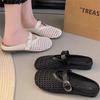 Летние женские баотоу полусапожки сетчатые полые дышащие удобные с мягкой подошвой женские повседневные сандалии плетеные туфли на плоской подошве