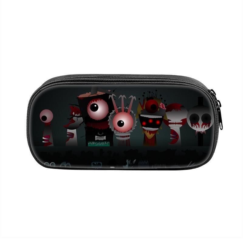 Sprunki Game Character Print Student Single Layer Stationery Storage Bag For Students And Office Supplies