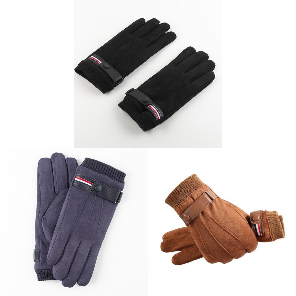 Warm Mens Split Finger Fleece Gloves With Touchscreen Compatibility For Winter