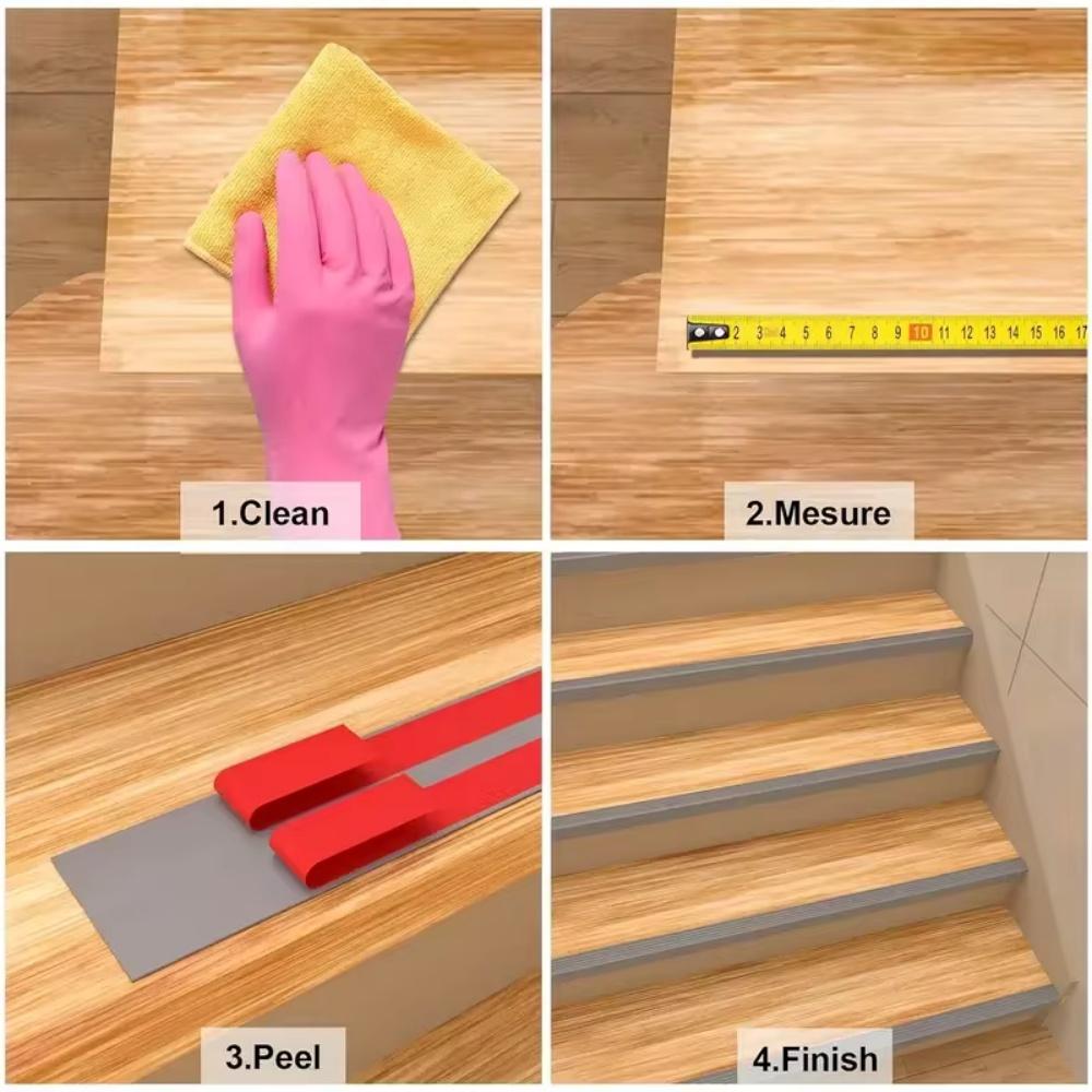 1PC 2M/78.74inch Stair Edge Protector Non-slip Stair Nose Edging Self-Adhesive Stair Edge Trim Step Edge  Stair Treads
