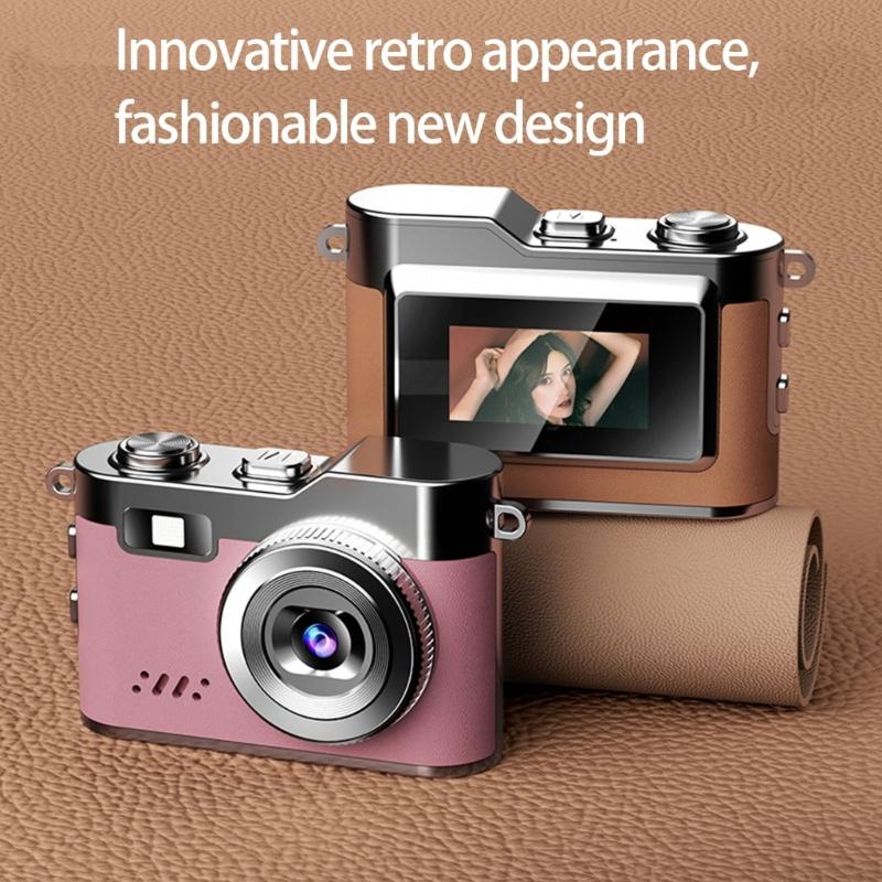 Retro Design Mini Digital Camera 1080P Video Recording Supports 16GB 32GB Card