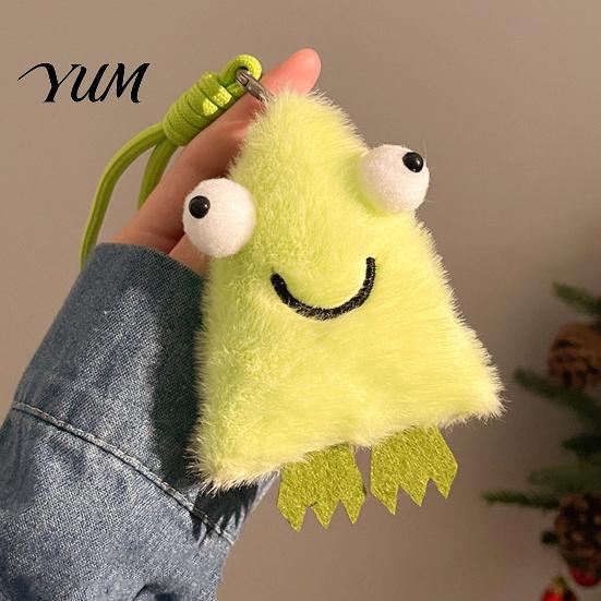 Unique Plush Toy Gift Cute Big-Eye Animal Keychain, Triangle Monster Pendant for Fluffy Cartoon Hanging Ornament Backpack, Soft Stuffed Bag