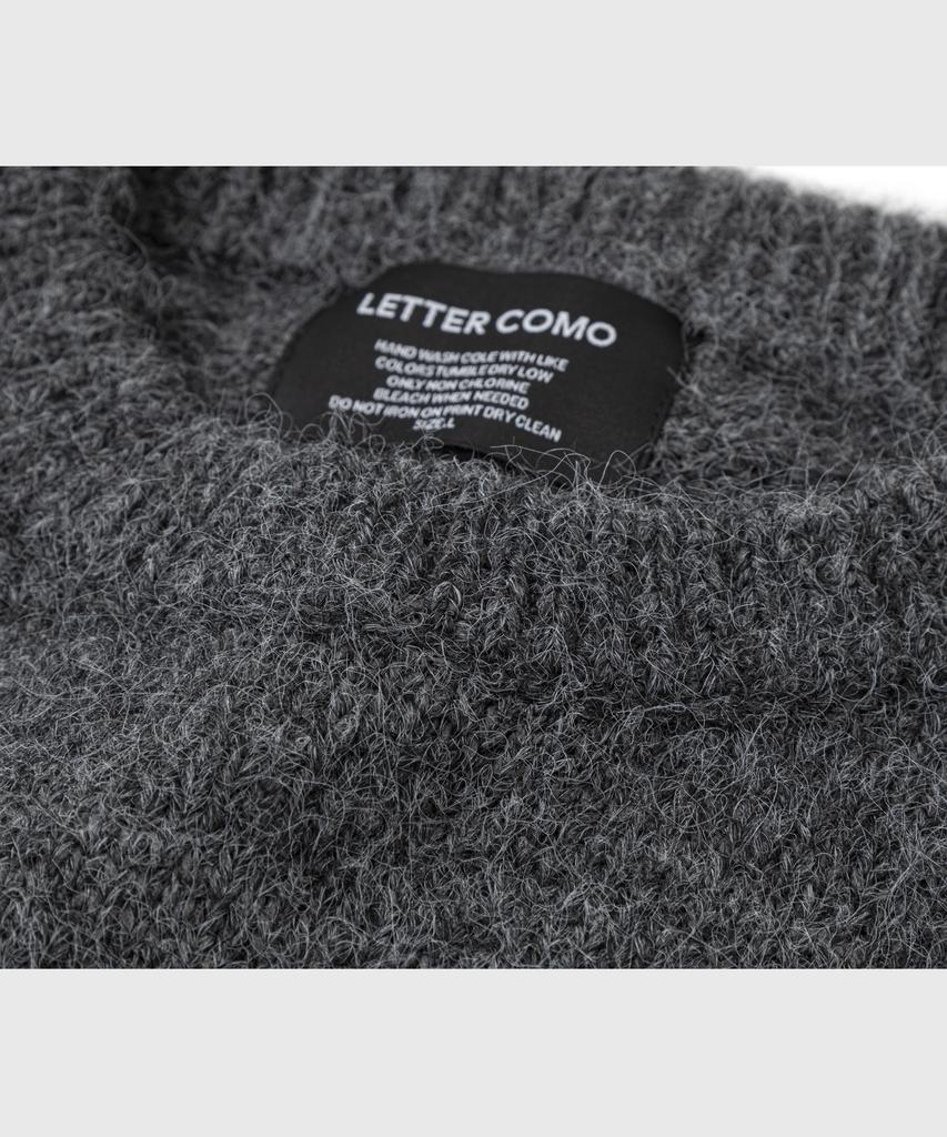 LETTERCOMO Daily Wool Round Knit Charcoal