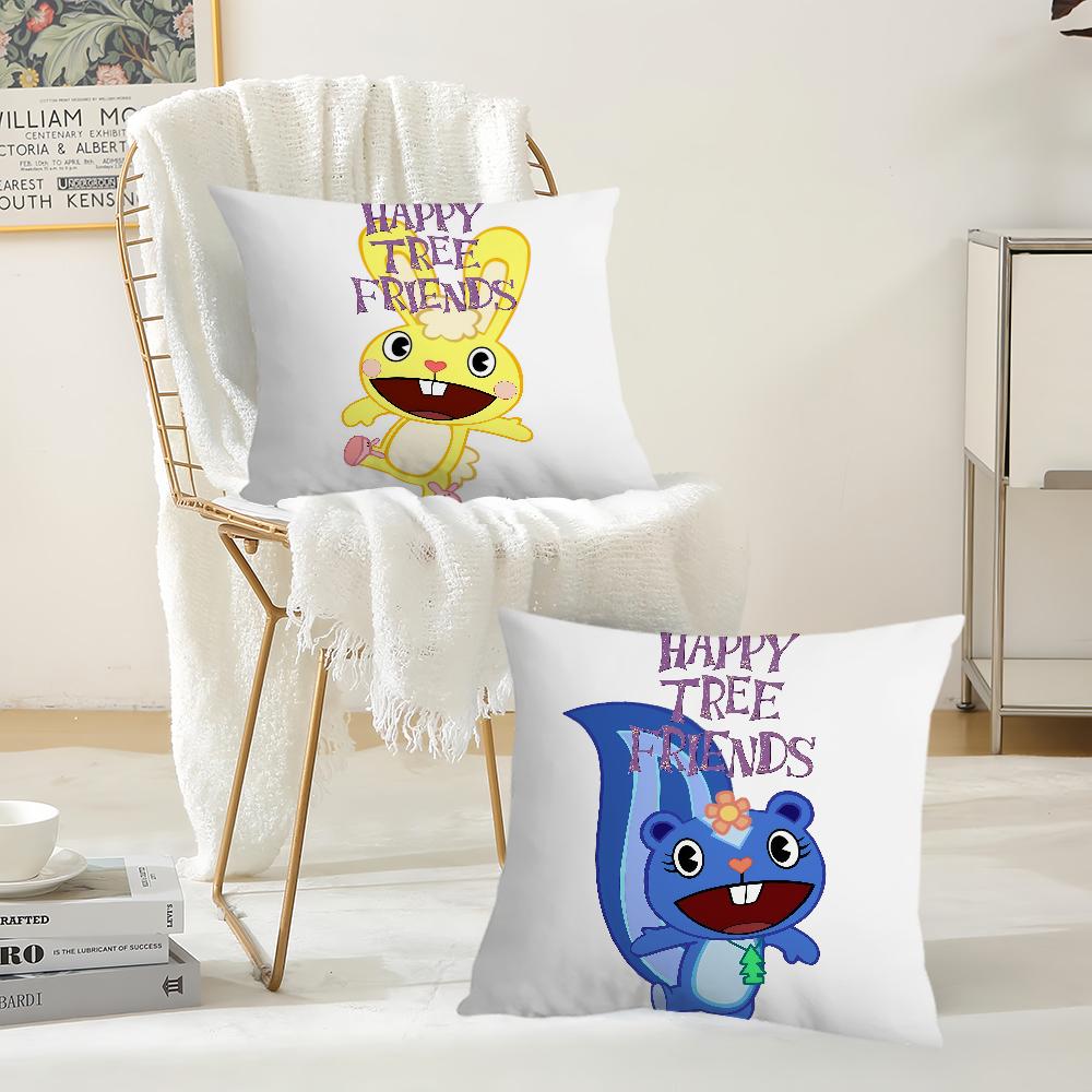 Anime Happy Ttree Friends Pillow Case Suitable For Bedrooms Living Rooms Cars Home Decoration