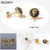 Men's Round Gold Cufflinks with Colorful Pattern - Light Luxury Shirt Accessories, In Stock