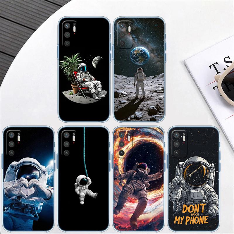 Astronaut Space Moon Transparent Phone Case for Motorola Moto Edge 20 30 40 50 S30 Fusion Ultra Pro Neo Lite + G200 G23