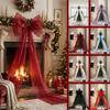 Pearlescent Christmas Bow Ornaments Oversized Bowknot Ornament Giant Bow Hanging Decoration  Car