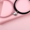 Magnet Couple Bracelets For Lovers Lock Heart Magnetic Bracelet For Women Men Braided Rope Wrist chain Minimalist Jewelry Gift