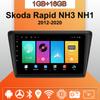 Автомобильное радио Android Auto Carplay для Skoda Rapid NH3 NH1 2012-2020 Мультимедийный проигрыватель Головное устройство Стерео GPS Навигация BT WIFI 1+16 ГБ