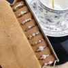 Light Luxury Full Diamond Inlaid Zircon Super Flash High-End Open Ring Exquisite Elegant Ring Woman