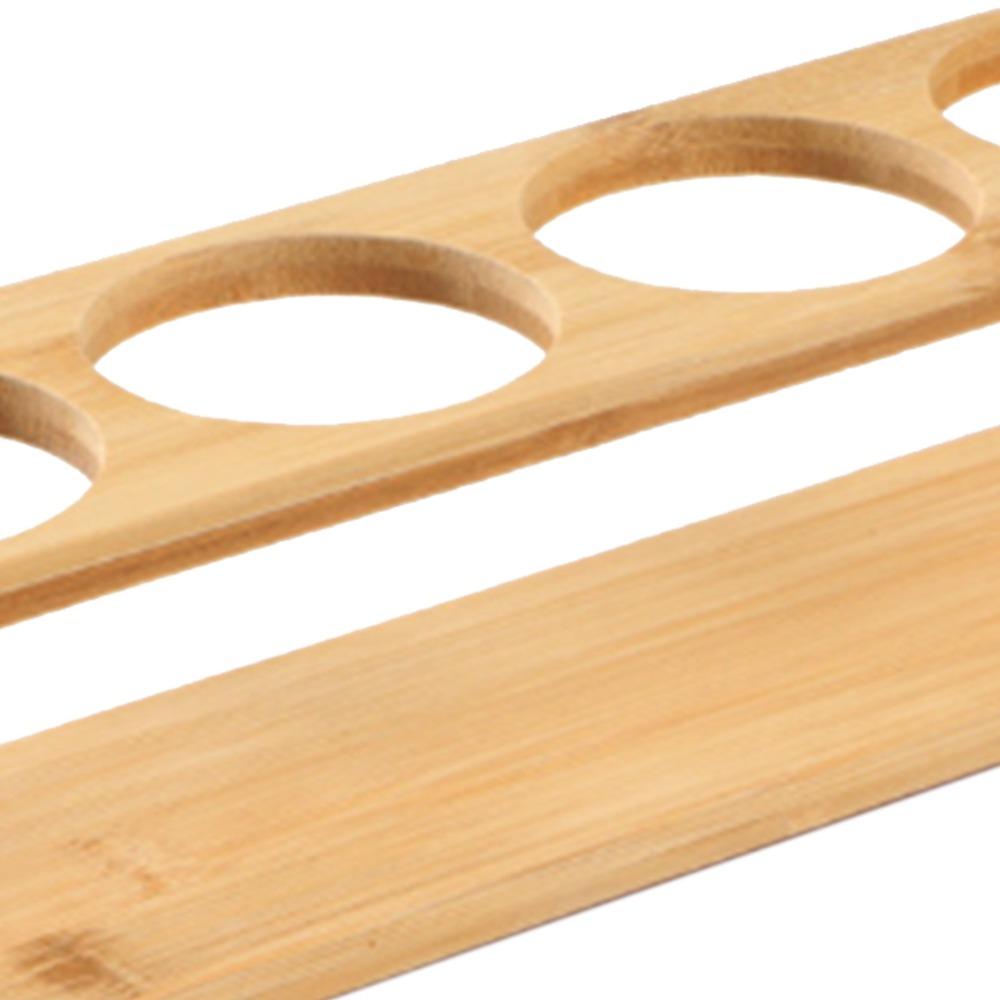Round Slots Spice Bottle Organizer Wooden Seasoning Storage Stand Cabinet Storage Organization
